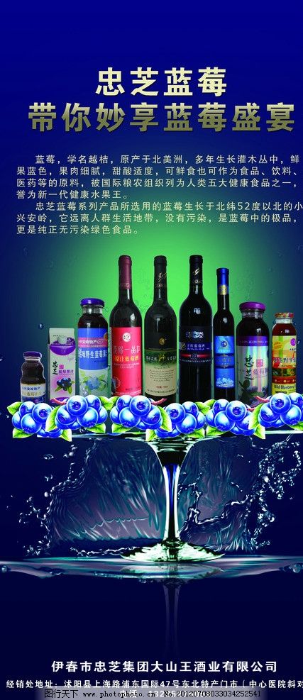 红酒x展架 红酒 蓝莓饮料 psd分层素材 源文件 72dpi psd