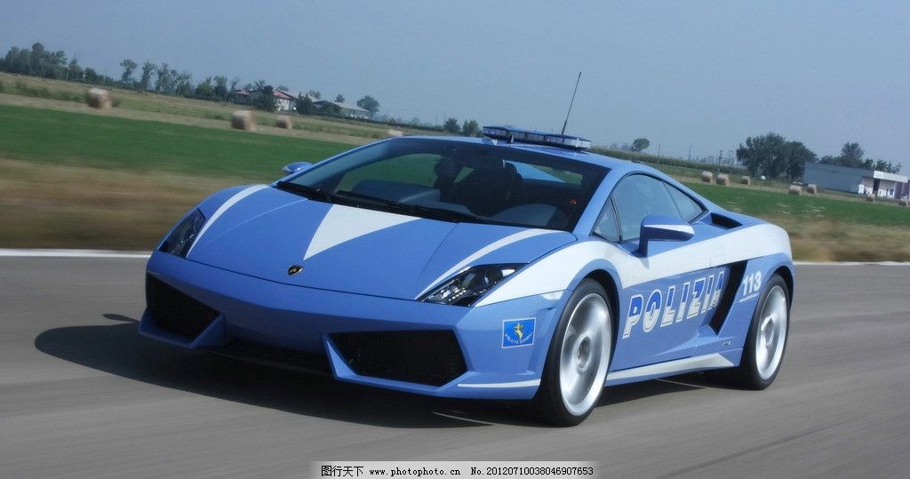 兰博基尼图片,蓝色跑车 汽车 交通工具 现代科技 摄影-图行天下图库