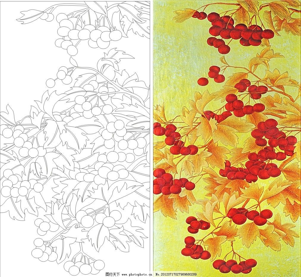 艺术玻璃 樱桃 樱桃花 玫瑰花 抽象画 花纹 背景墙 隔断 工艺玻璃
