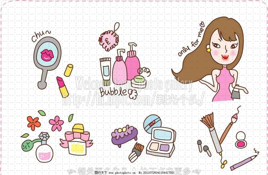 卡通少女 化妆图片