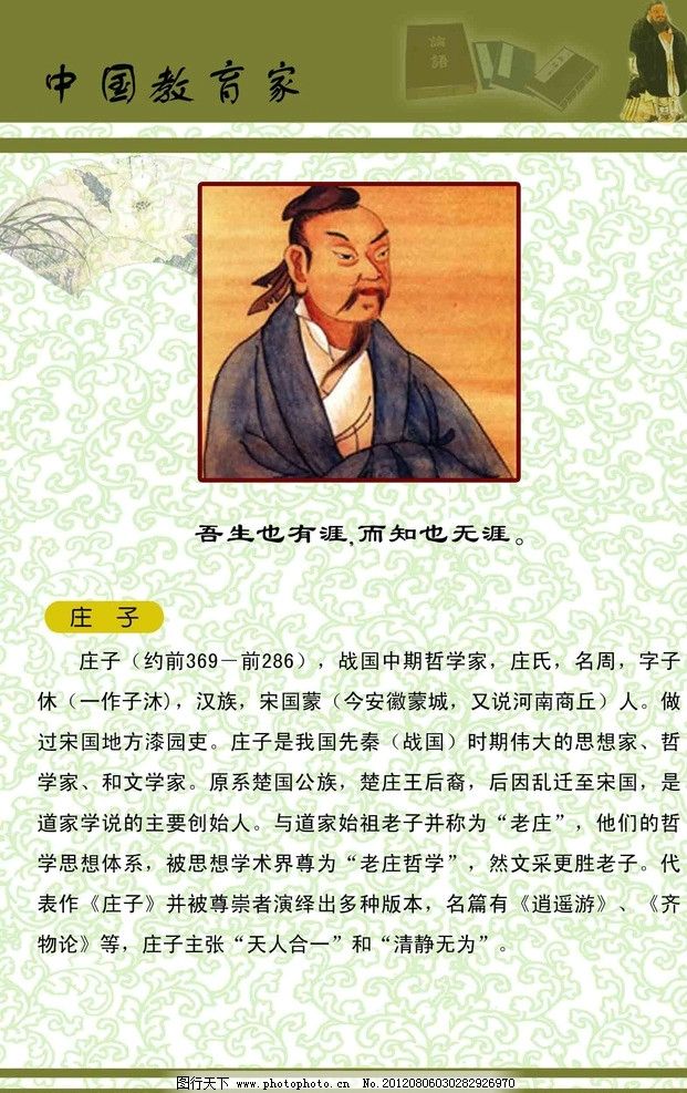 中国教育家 庄子图片
