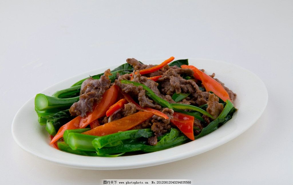 芥兰炒牛肉图片