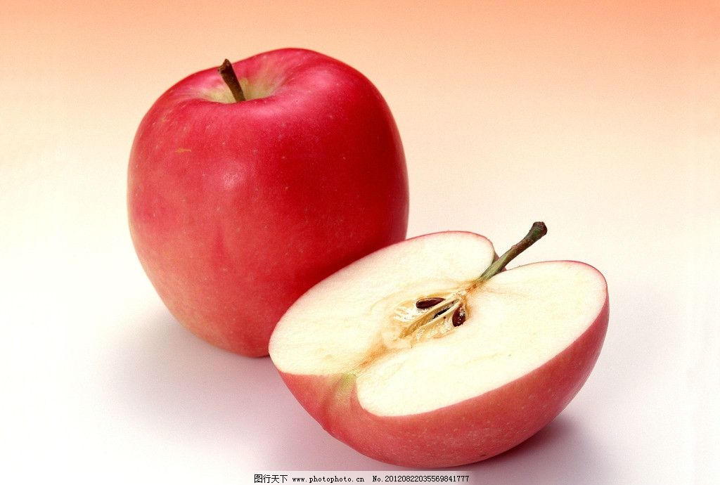 图片,切开的苹果 大苹果 红苹果 平安果 水果之