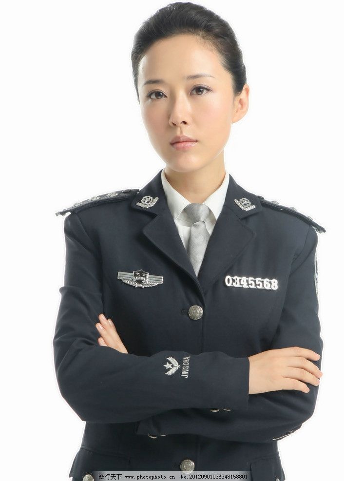 美女颜丹晨警察造型图片