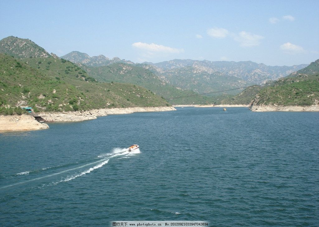 北京怀柔青龙峡水库 北京 怀柔 青龙峡 水库 青山 游船 湖水 国内旅游