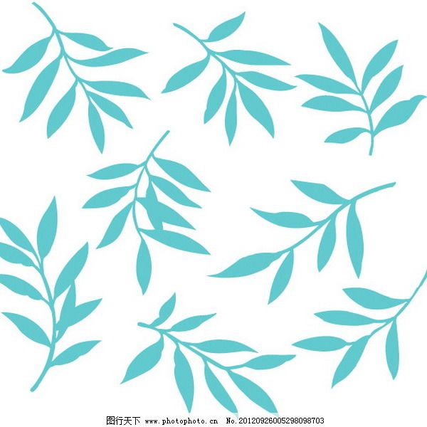矢量素材 树叶 叶子 花朵 花纹 树叶 叶子 矢量素材 矢量图 花纹花边图片