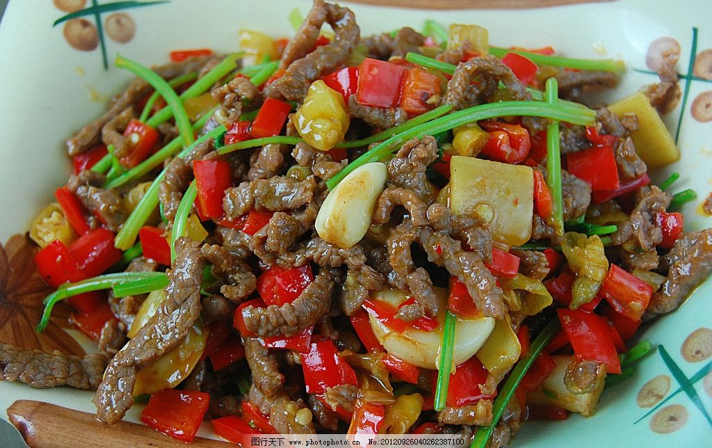 野山椒炒牛肉丝图片